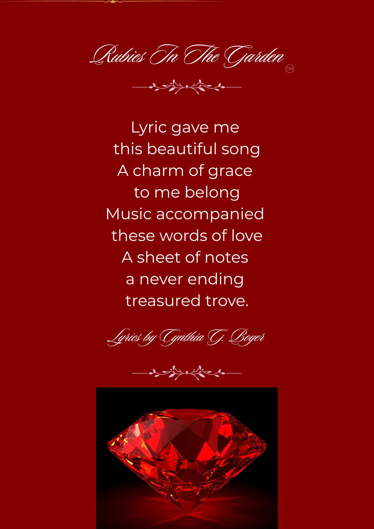Rubies Songs Beauty and Grace