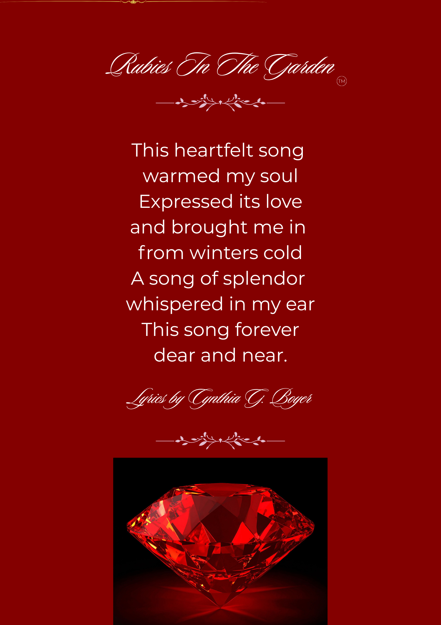 Rubies Songs Beauty and Grace