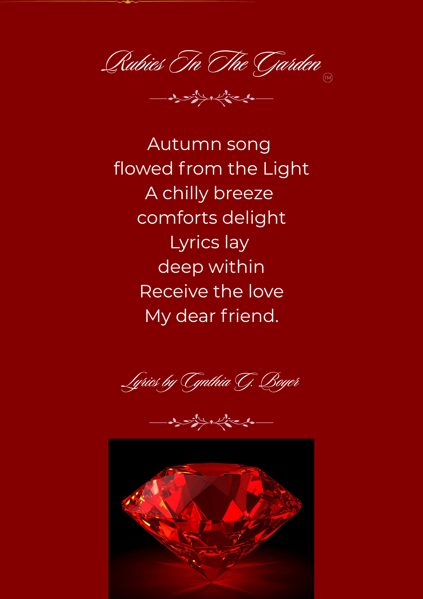 Rubies Songs Beauty and Grace